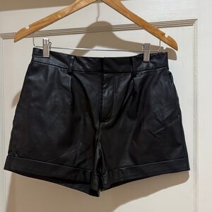 * Sanctuary * black vegan leather shorts